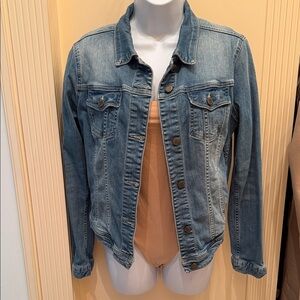 Zara TRF High-Low Distressed Denim Jacket - Longer Front - Size M
